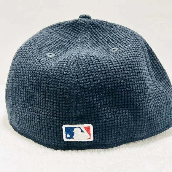 New Era Los Angeles Dodgers Thermal Front 59FIFTY Fitted Hat Cap 7 5/8 Blue MLB - Picture 4 of 5